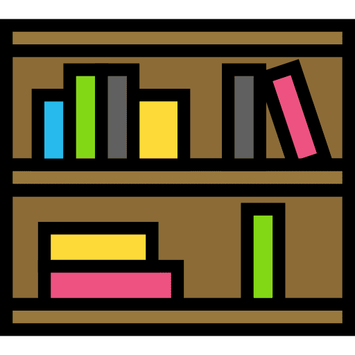Bookshelf furniture and household bookshelf education icon
