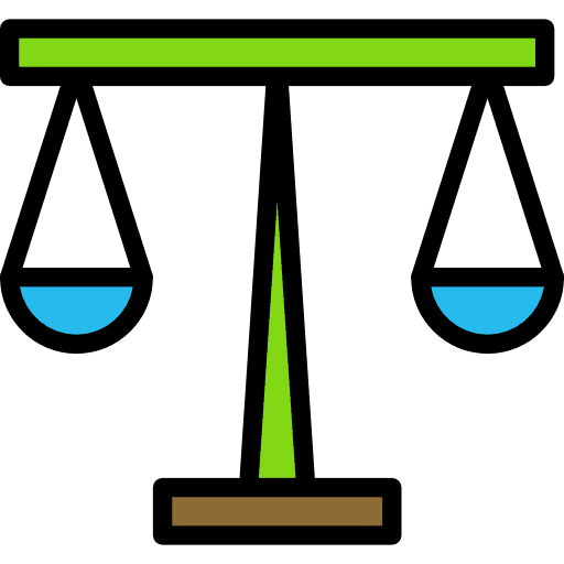 Balance judge benchmark law icon