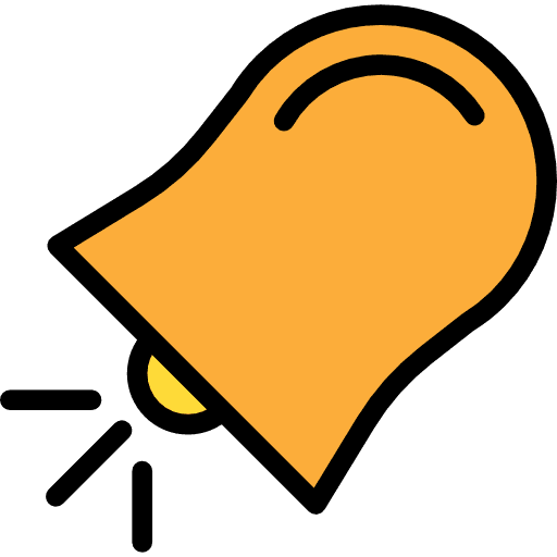 Bell alarm tools and utensils musical instrument icon