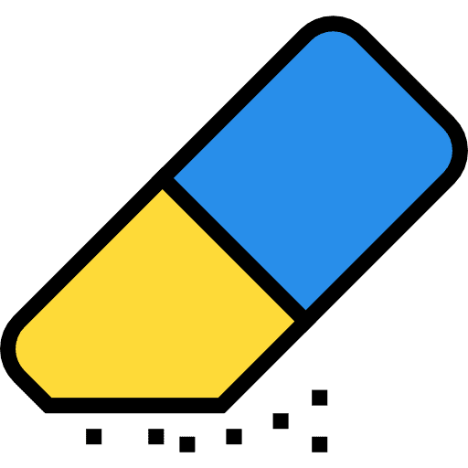 Eraser clean edit tools education icon