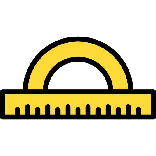 Protractor measuring utensils tools and utensils school material icon