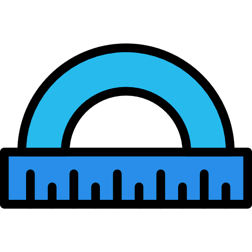 Protractor tools and utensils education school material icon