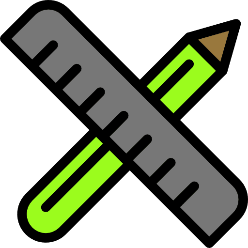 School material pencil school material ruler icon