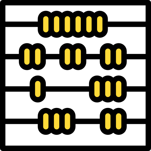 Abacus mathematical abacus education icon