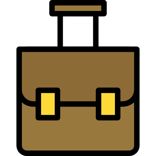 Briefcase portfolio bag suitcase icon