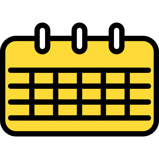 Calendar time and date interface organization icon