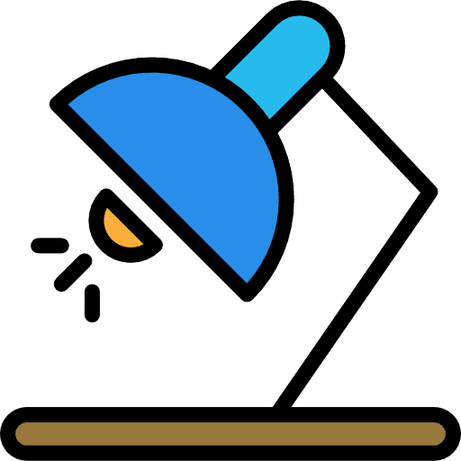 Desk lamp education illumination lamp icon