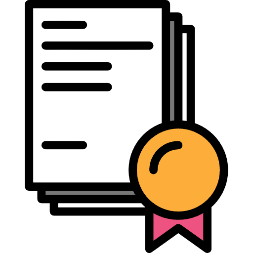 Diploma education interface contract icon