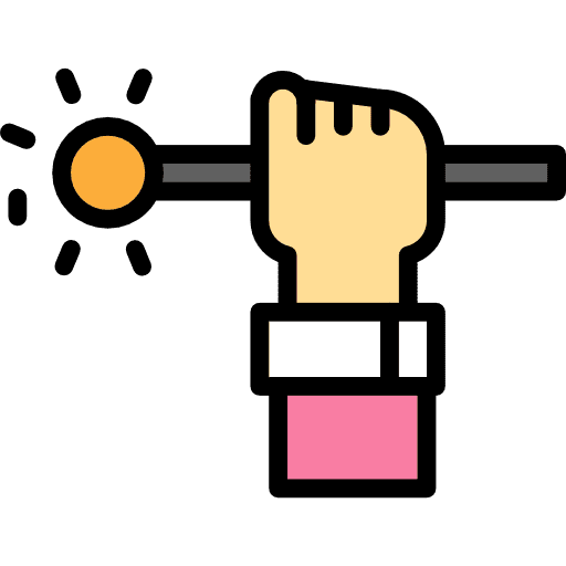 Magic wand tools and utensils wizard magician icon