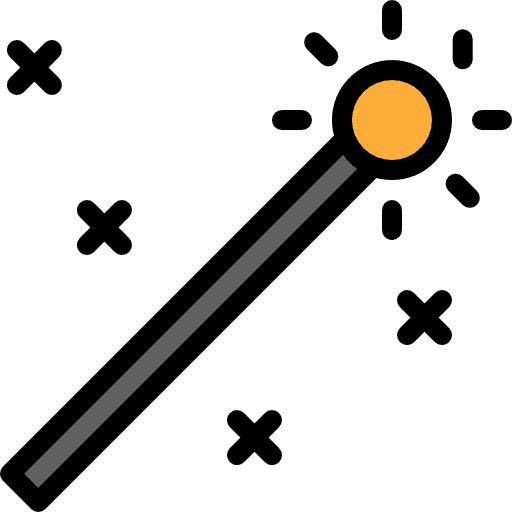 Magic wand witch wizard witchcraft icon