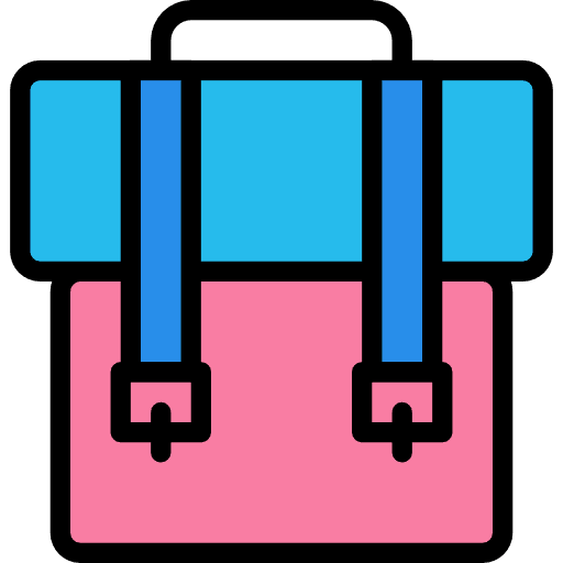 Backpack baggage bags travel icon