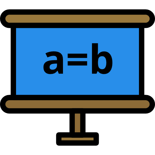 Maths class education blackboard icon