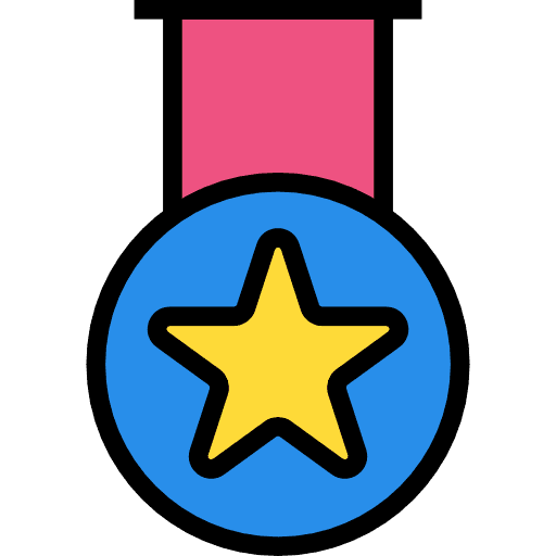 Medal award winner sports and competition icon