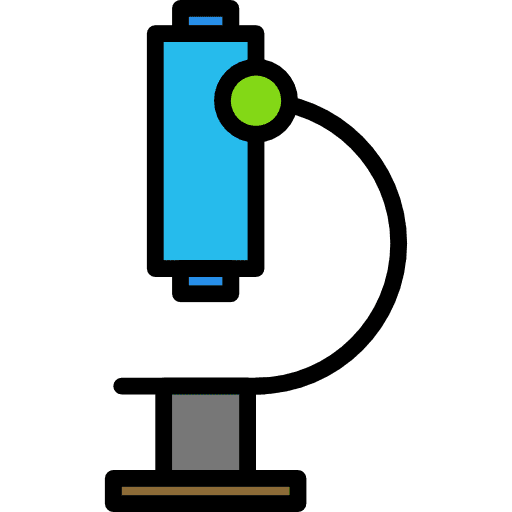 Microscope medical science education icon