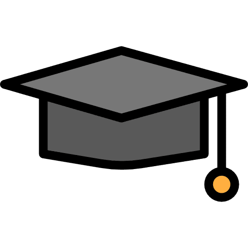 Mortarboard academic education cap icon