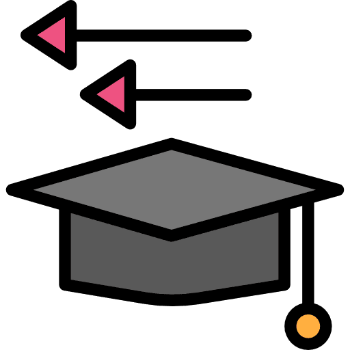 Mortarboard graduate education cap icon