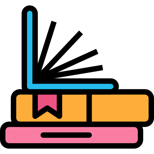 Open book literature reading library icon