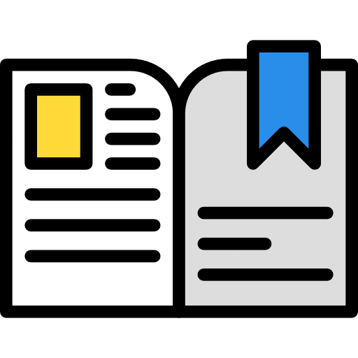 Open book reading education literature icon