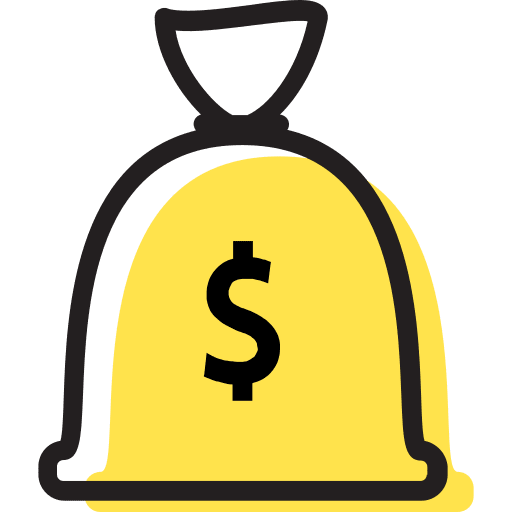 Money bag bank money business and finance icon