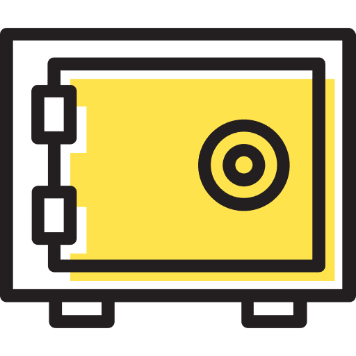 Strongbox money business and finance business icon