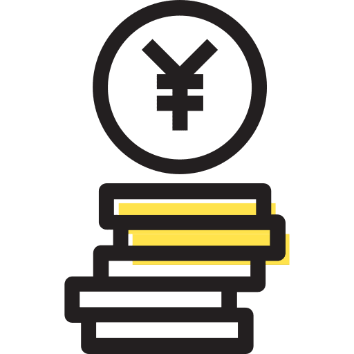 Yens money coin currency icon