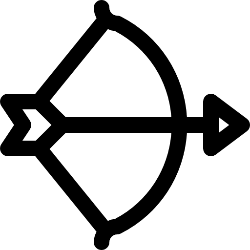 Archery weapon bow sports icon