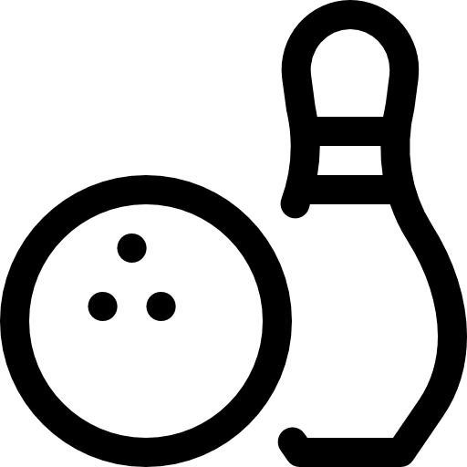 Bowling fun bowling pins sports icon