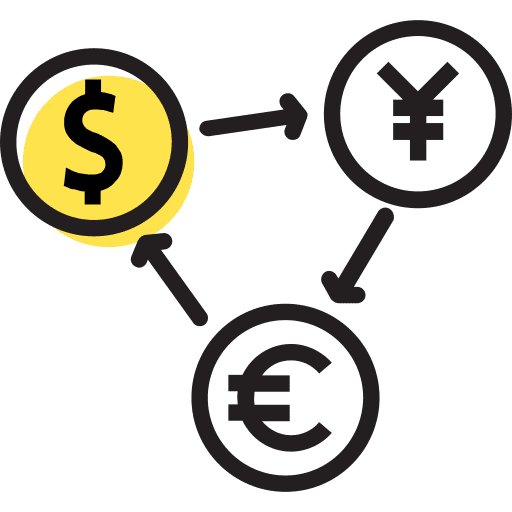 Exchange exchange currency business and finance icon