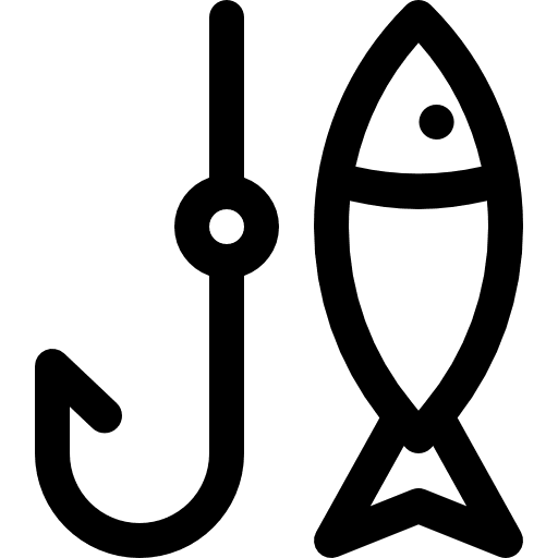 Fishing hook tools and utensils fishing icon