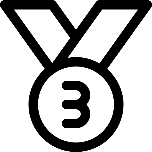 Medal sports third prize icon