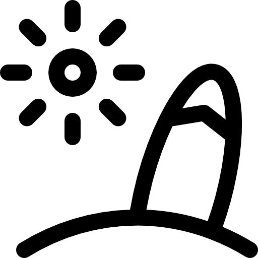 Surfboard sports beach equipment icon