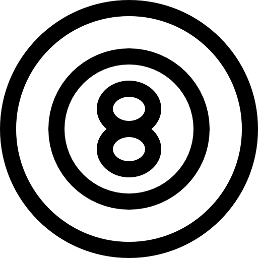 Billiard sport eight ball sports icon