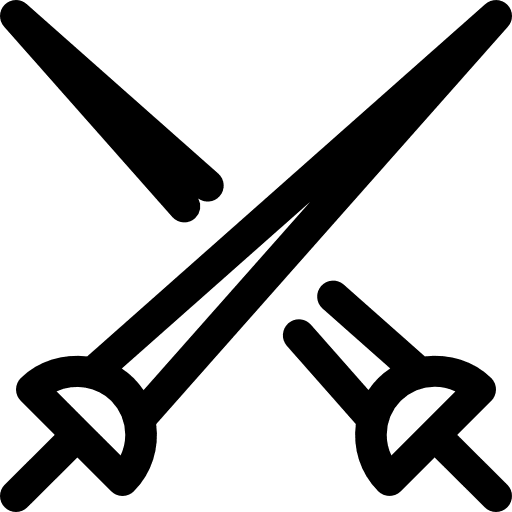 Fencing epee swords sports icon