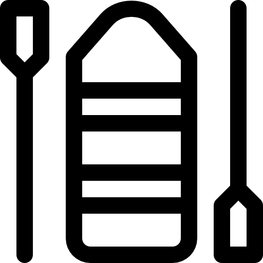 Rafting adventure sports life raft icon