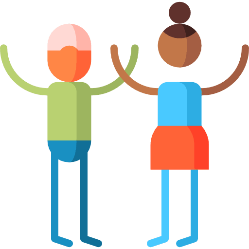 Acceptance feelings woman happy icon