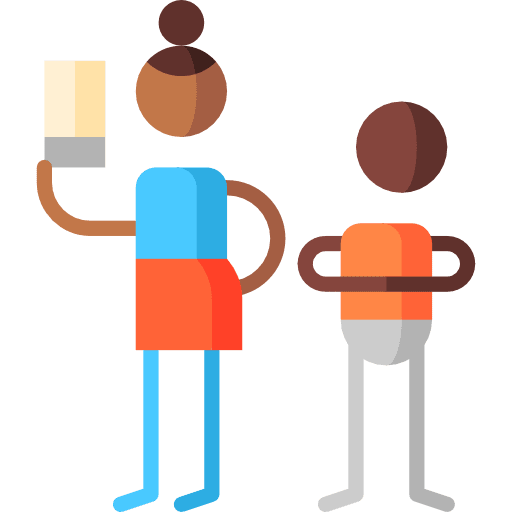 Neglect people woman child icon