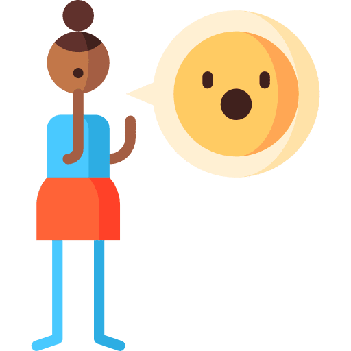 Awe woman emotions people icon