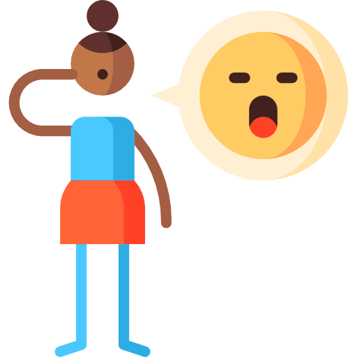 Bored people bored woman icon