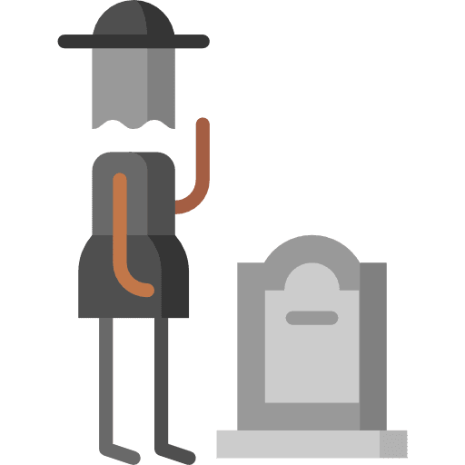 Grief tombstone woman humanpictos icon