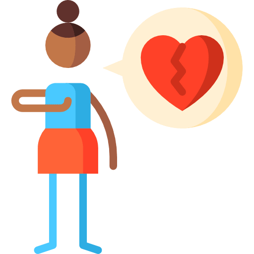 Heartbreak people woman emotions icon
