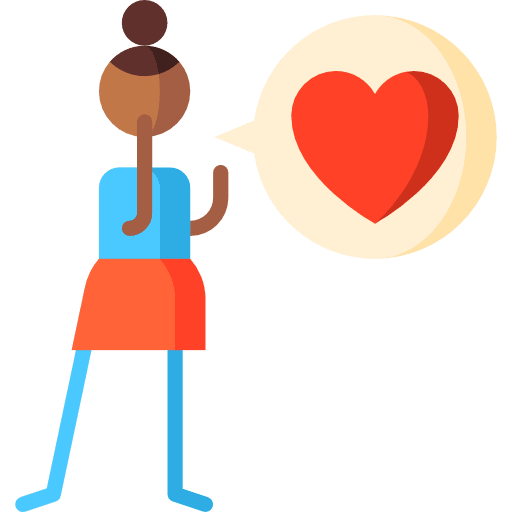 Love woman feelings people icon
