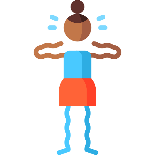 Nervous nervous people woman icon