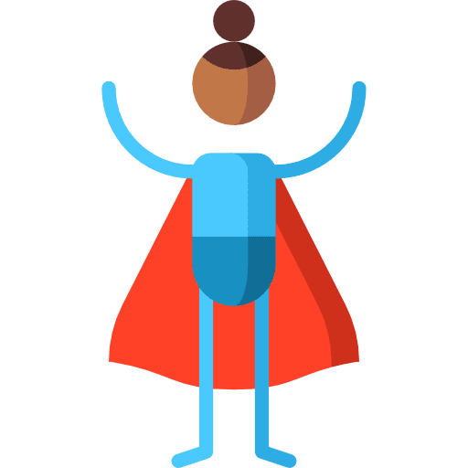 Superhero woman people relations icon