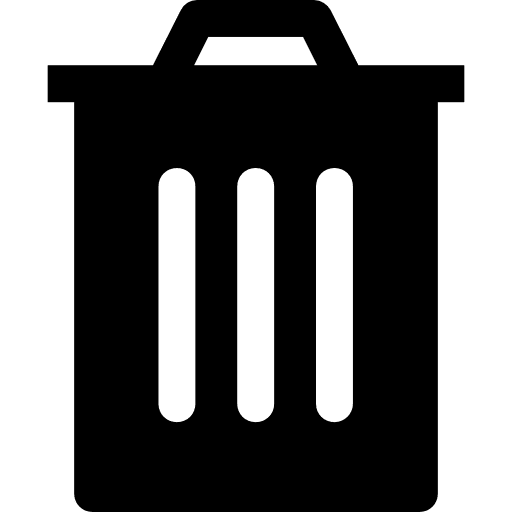 Delete delete miscellaneous rubbish can icon