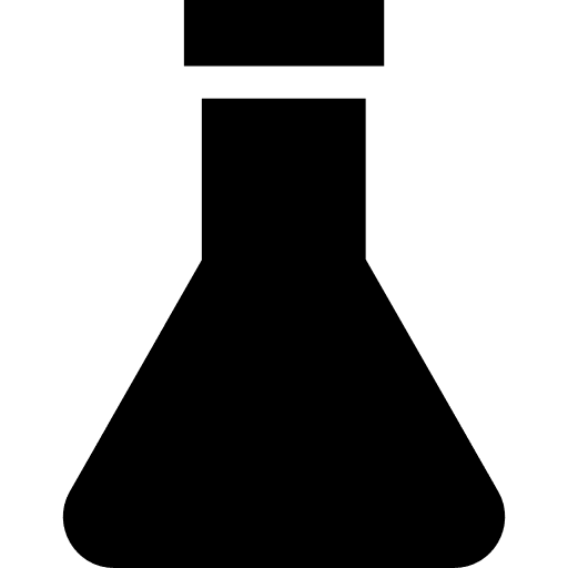 Flask science chemistry education icon