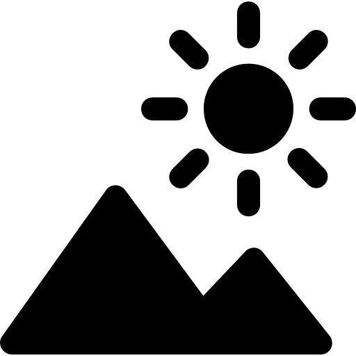 Landscape nature clouds woods icon