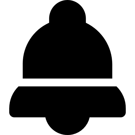 Notification bell school bell tools and utensils icon