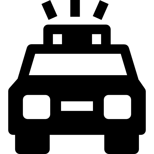 Police car transportation emergency vehicle icon