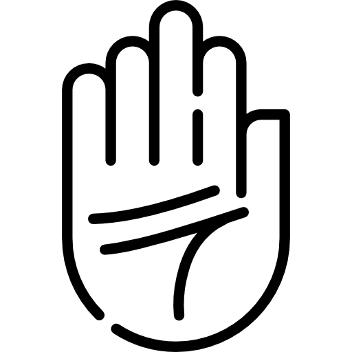 Palm hands and gestures esoteric signs icon