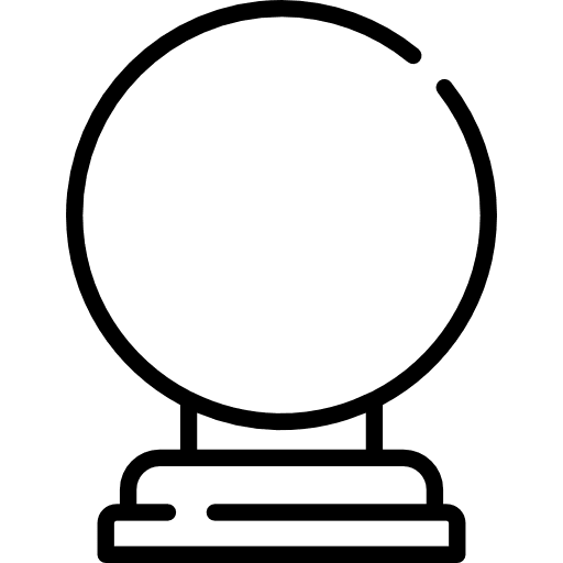 Crystal ball magic entertainment wizard icon